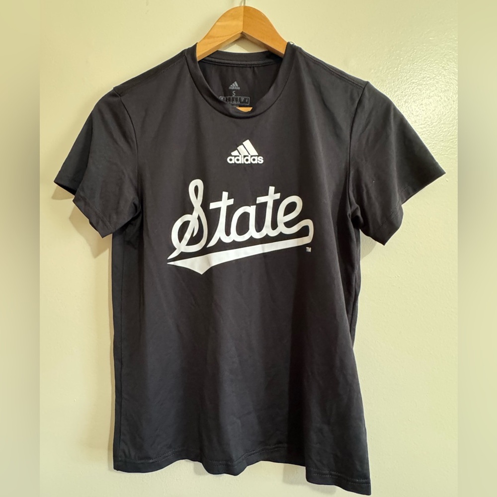 Adidas Mississippi State Bulldogs Women’s Small Black T-Shirt NWT “State” MSU
